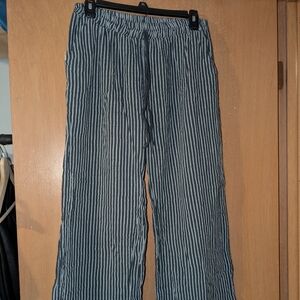Striped Wide-Leg Pants